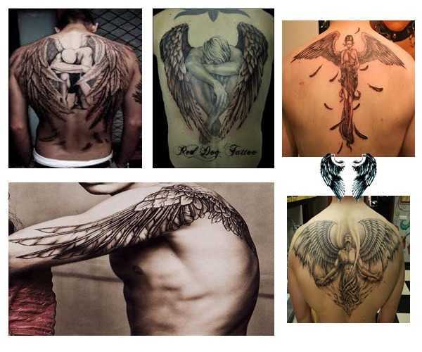 Tatuajes de alas de Ángel para hombres