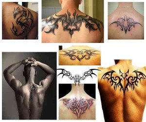 Tatuajes para hombres en la espalda Diseños tribales