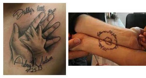 Tatuajes para padre e hija