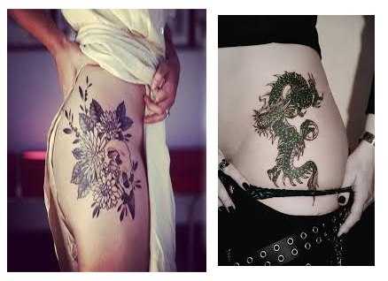 Tatuajes para mujer en la cadera dos fotos