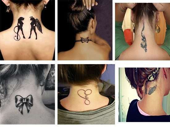 Diseño de Tatuajes para mujeres en la nuca